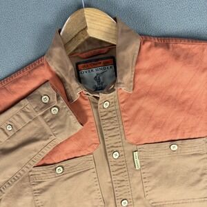Over Under Shirt Medium Brown Orange Field Champion Shirt Clay Shooting Upland